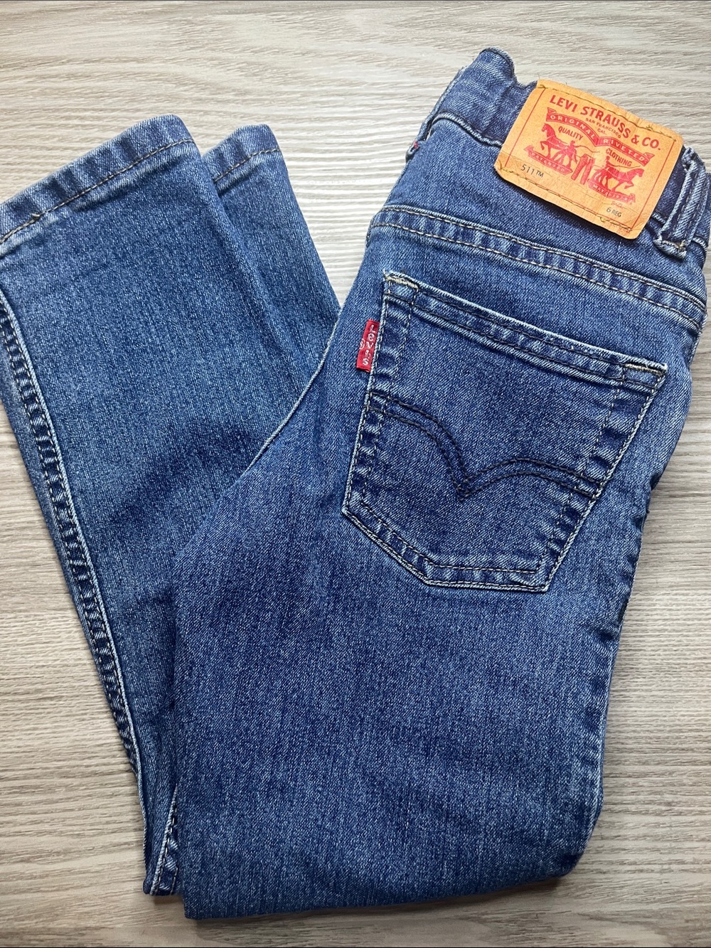 Boys Levi's Dark Blue Denim Jeans size 6